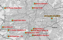 Mapa hřišť - A-tým (sezóna 2014/2015)